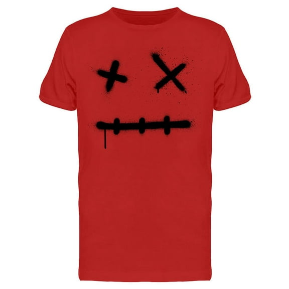 Sick Face Sprayed T-Shirt Men -Image by Shutterstock, Male Large