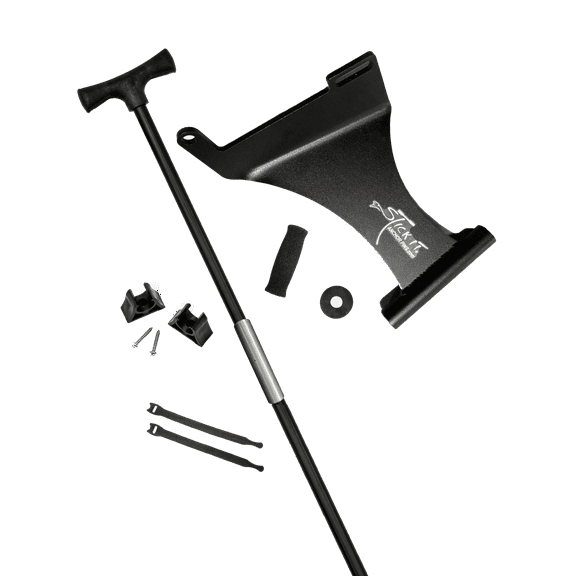 Sick It Anchor Pins 2 Piece 10' Black Starboard Motor Mount and Anchor Pin with Tube Connector