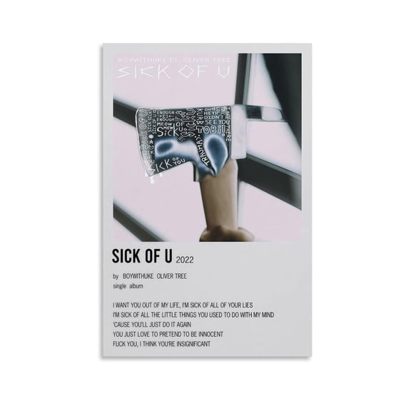 Sick of U by Boywithuke Canvas Poster Bedroom Decor Office Decor Gifts