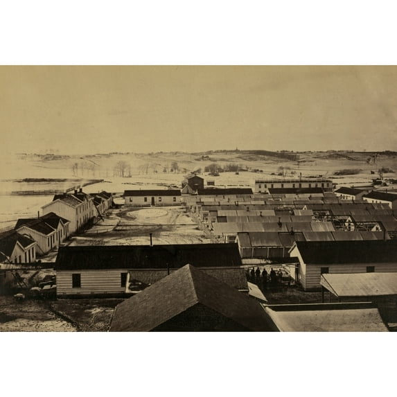 Sickel Hospital, looking toward Fairfax Seminary, January 5, 1866 Poster Print (24 x 36)