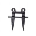 thumbnail image 1 of Sickle Bar Rock Guard fits MacDon Part # 118344 - Black Powder Coated Forged Steel Sickle Mower Knife Guard with Two Prongs, 1 of 4