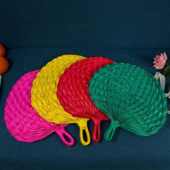 A Sickness*Hand-Woven Fan Handheld Weaving Fan Handmade Multifunctional for Farmhouse Wall Decor Decorative Accessory 13.4X12Inch Diy Knitting Diy