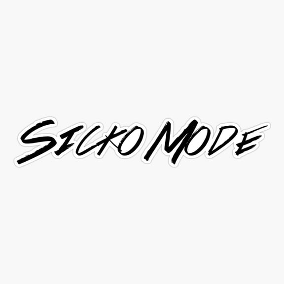 Sicko Mode Music Typography Vinyl Decal Sticker