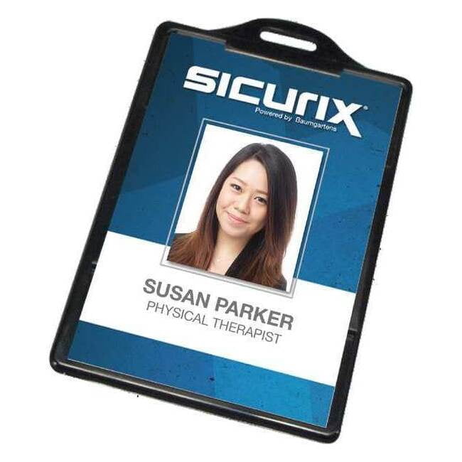 Sicurix ID Badge Holder,Vertical,PK100 BAU 68320