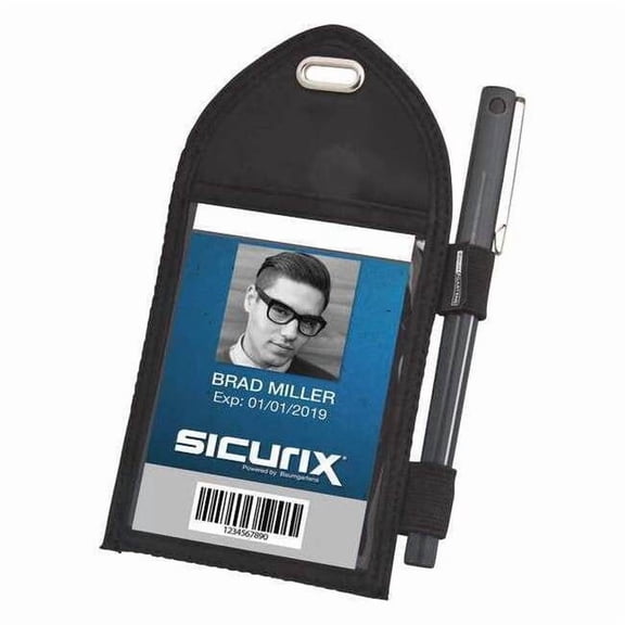 Sicurix ID Badge Holder,Vertical,PK12 BAU 55710