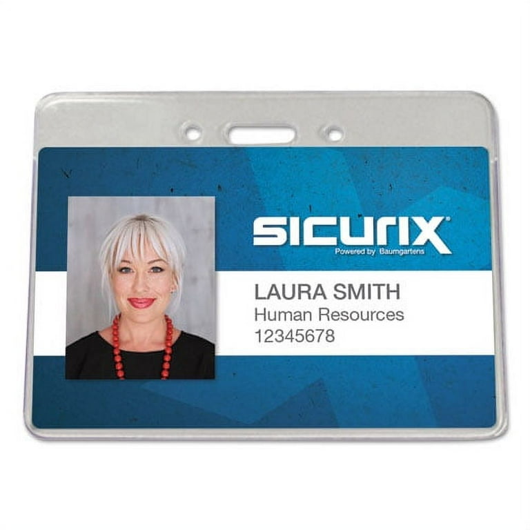 Sicurix Proximity Badge Holder, Horizontal, 4w x 3h, Clear, 50/Pack Sicurix Proximity Badge Holder, Horizontal, 4w x 3h, Clear, 50/Pack