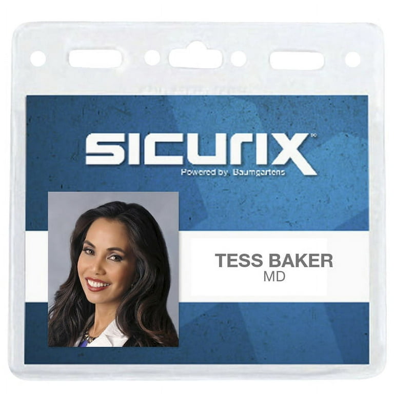 Sicurix Vinyl Badge Holder, 4 x 3, Clear, 50/Pack Sicurix Vinyl Badge Holder, 4 x 3, Clear, 50/Pack
