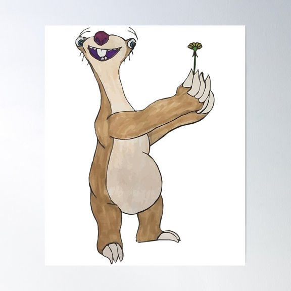 Sid The Sloth Leprosy, Friendship, Sid Leniv, Sid El Perezoso, Sid Tembellik, Sid Slinkums, Sid Le Paresseux, Lice -Aesthetic, Poster Wall Art, Modern Wall Decor For Living Room Bedroom, 8x12 UNFRAMED