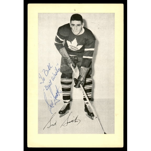 Sid Smith Autographed 1944-63 Beehive Group 2 4.5x6.5 Photo Toronto Maple Leafs "To Bill Best Wishes" SKU #176676
