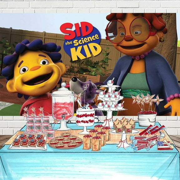 Sid the Science Kid Backdrop Banner Party Supplies Poster Movie Theme Background for Photography Kids Birthday Decorations