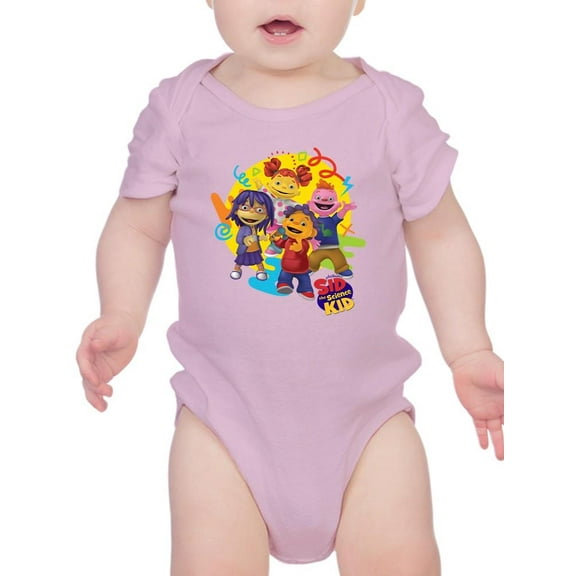 Sid the Science Kid Vibrant Character Group Graphic Baby's Bodysuit