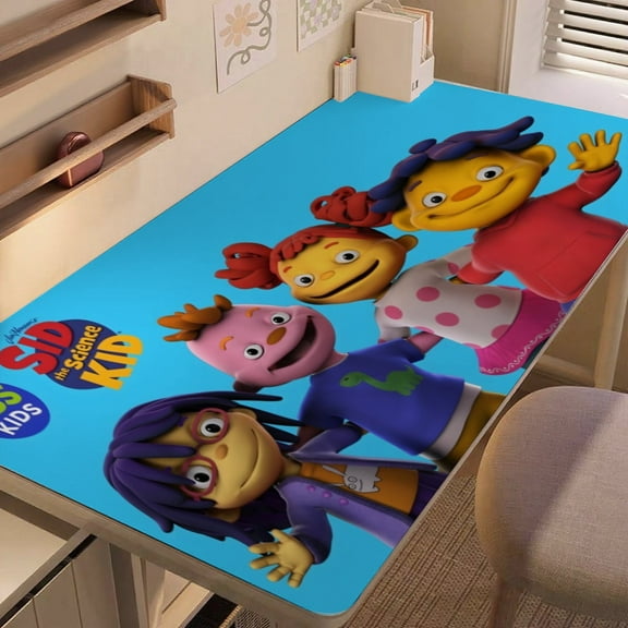 Sid the Science Kid-themed extra-large Non-Slip Base leather Desk Table matversatile for computer desks, dining tables, and more.12"x24"(30X60cm
