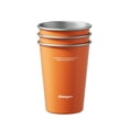 thumbnail image 1 of Sidagar 12 oz Stainless Steel Cups Metal Shatterproof Stackable Pint Drinking Glasses, 3 Pack Orange, 1 of 7