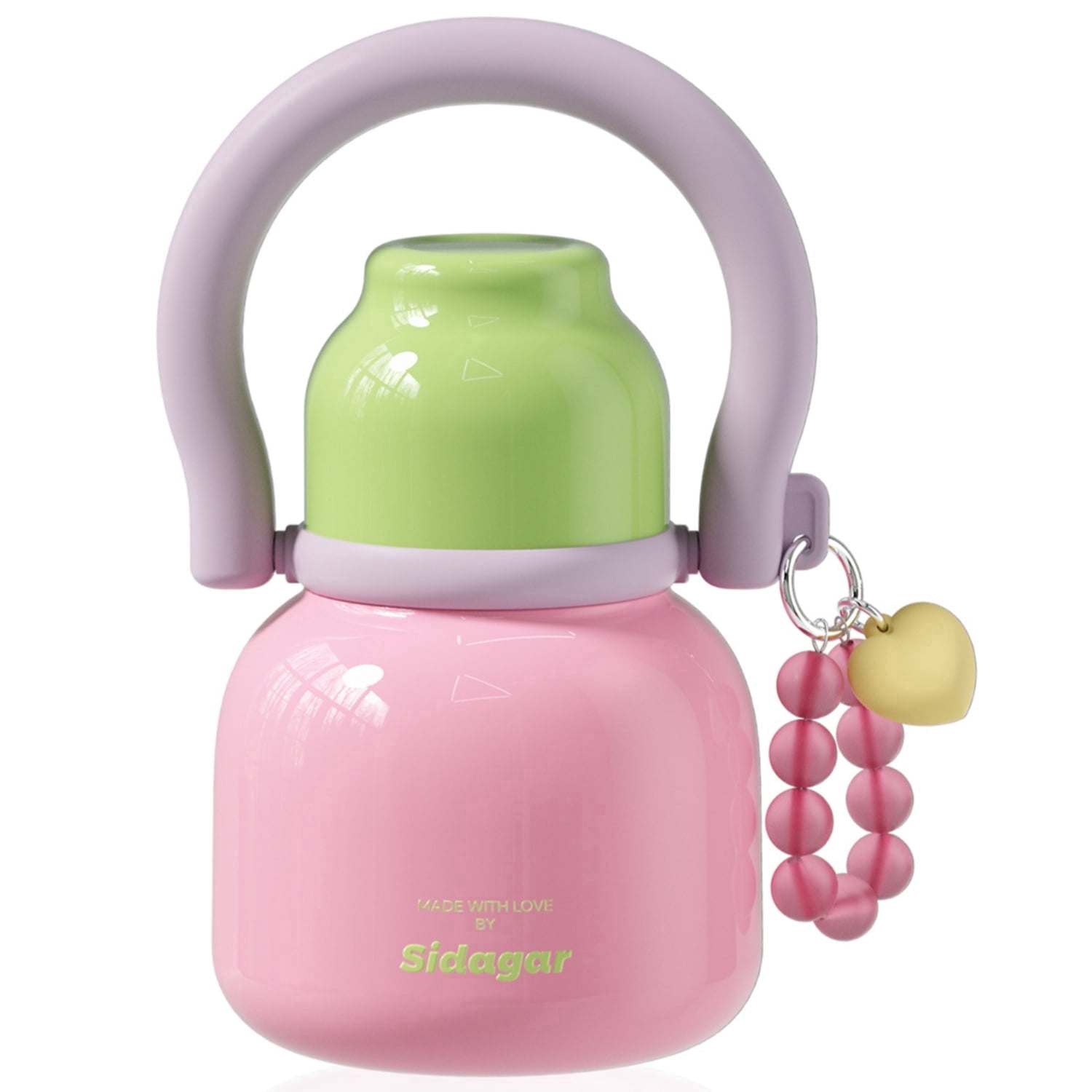 Sidagar 22 oz Pink Stainless Steel Vacuum Insulated Water Bottle