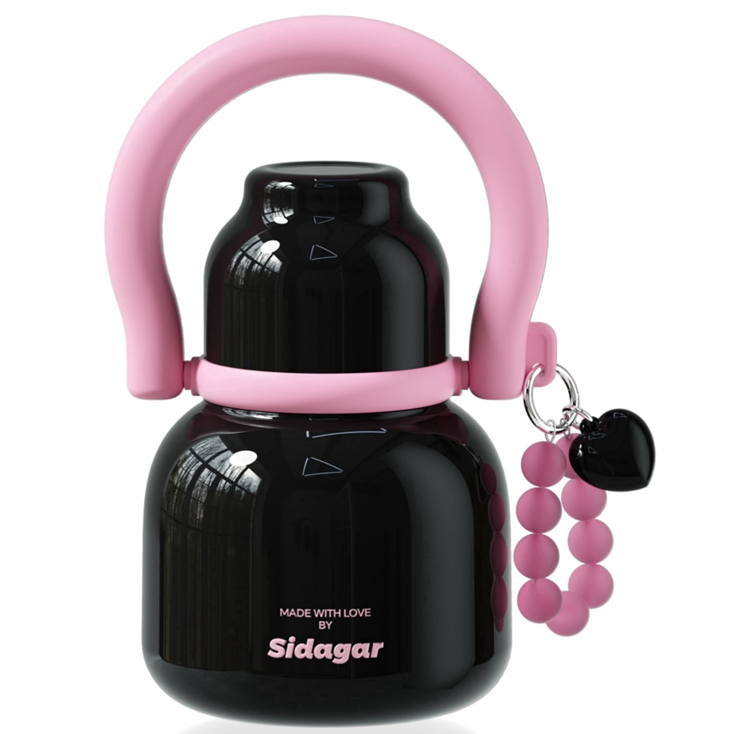 Sidagar 22 oz Black Stainless Steel Vacuum Insulated Water Bottle