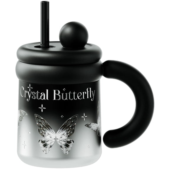 Sidagar 22 oz Ceramic Lined Insulated Stainless Steel Coffee Mug, Leak Resistant Lid, Black