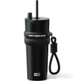 thumbnail image 1 of Sidagar 24 oz Black Double-Walled Leak-Resistant Lid with Straw Stainless Steel Tumbler, 1 of 8