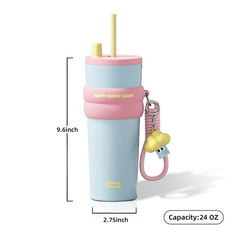 Custom 20oz Stainless Steel Tumbler With Name & Photo - Personalized Insulated Cup With Straw & Lid, Great Gift Idea