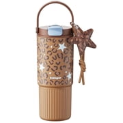 Sidagar 26 fl oz Stainless Steel Insulated Water Bottle with Handle, Leakproof Straw Lid, Leopard Print