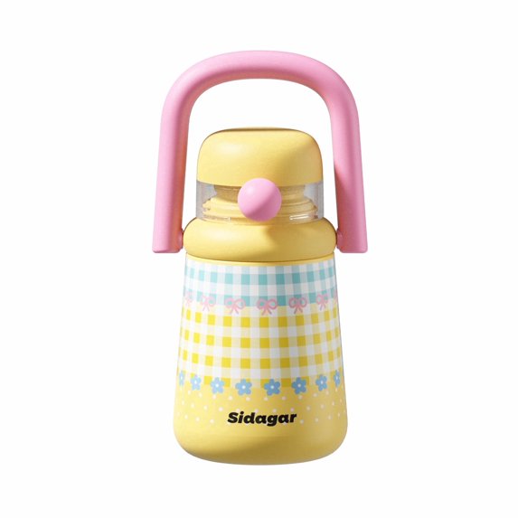 Sidagar 27 oz Insulated Water Bottle, Stainless Steel with Straw & Sip Lid, Yellow