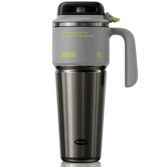 Sidagar 32 oz Stainless Steel Vacuum Insulated Tumbler with Handle, Tactical Gray