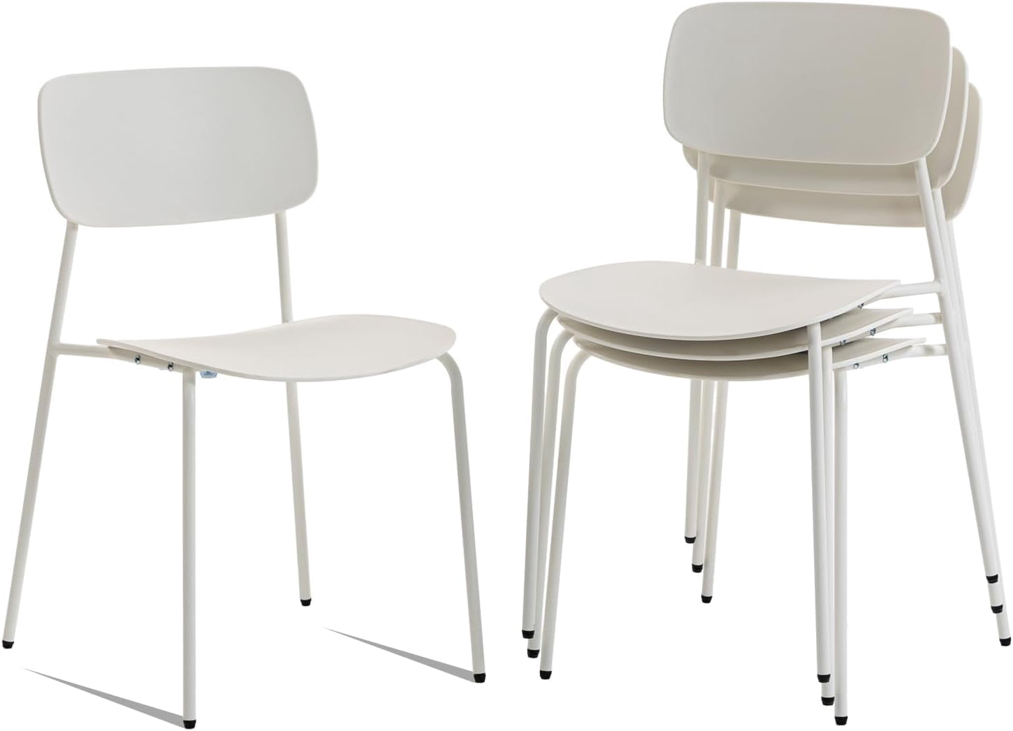 Sidanli Conference Room Chairs Stackable Set of 4, Reception Chairs ...