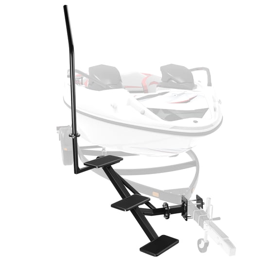 Sidasu 3-Step Boat Trailer Step with Handle, Adjustable Non-Slip Side Mount for Trailers Fits 5 Types Square Tube Frames 2"3"/3"3"/4"3"/ 53"/4"4"