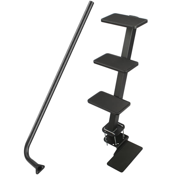Sidasu 4-Step Boat Steps for Trailer with Handle,Heavy Duty Non-Slip Boat Trailer Steps Universal Fit for Bass/Pontoon Boat Trailers