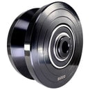 Sidco Supply 4 Inch V-Groove Wheel - Solid Steel - Sliding Gate Wheel   Heavy Duty  Track Wheel - Metal Gate Wheel - Inverted V Shape Wheel for Slide Gates with Bolt V Groove Caster Wheel for Gate