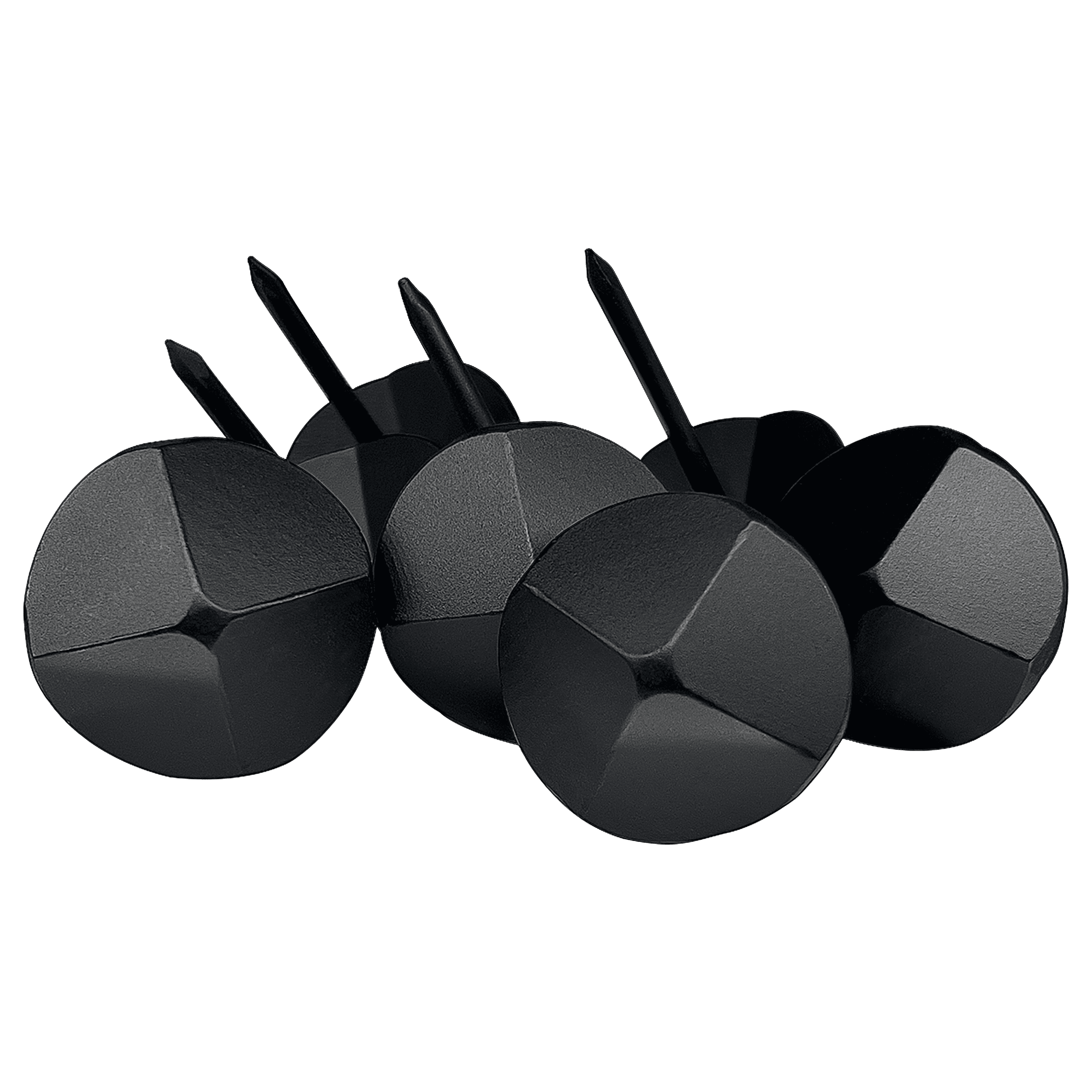 1.20 Inch Matte Black Iron Pyramid Decorative Nails