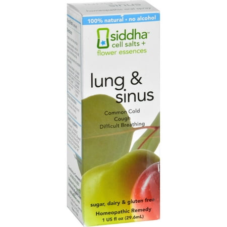 Siddha - Sidda Flower Essences + Cell Salts Lung & Sinus Homeopathic Oral Spray - 1 fl. oz.