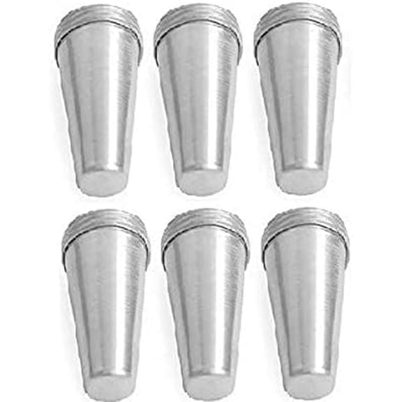 Siddharth International Aluminium Kulfi Mould Silver Ice Cream Mould Kulfi Moulds Kulfi Maker- Set of 6