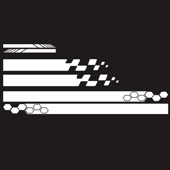 Side 5 Pieces Vinyl Car Side Sticker Auto Body Racing Sports Decals Universal Car Truck DIY Decal Stripe Vinyl Stickers Decoration