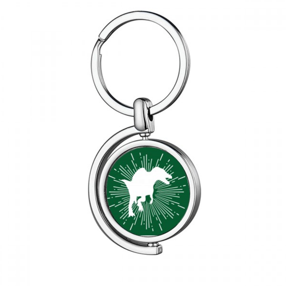 Side Animal Hunting Hunting Rotating Keychain Metal Keyring Holder