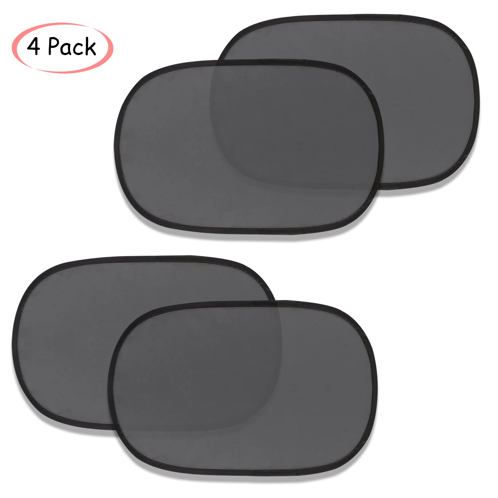Side Automotive Window Sunshades, Glare and UV Rays Protection Car Sun Shade for Baby, 4 Pack 20"x12" Cling Sunshades for Car Side Windows-Sun