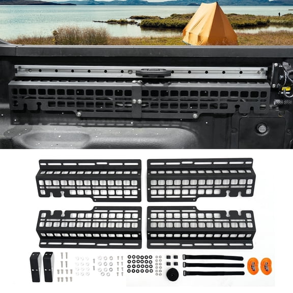 Bomely Side Bed Molle Panel Compatible with 2022-2026 Ford Maverick Truck Bed Panel Rear Storage Organizer Cargo Shelf Rack Replacement for 2025 Ford Maverick Accessories