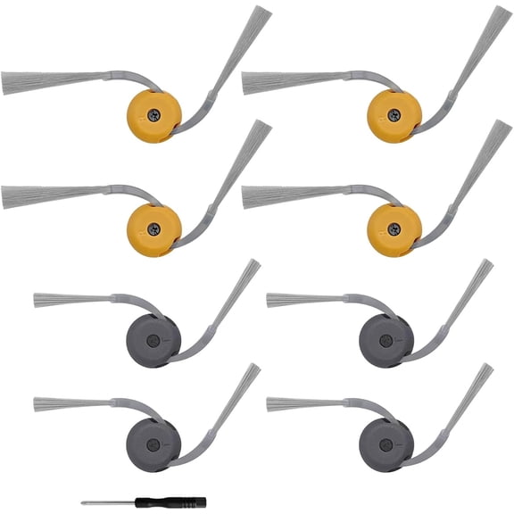 Side Brush Accessories Compatible with Roborock Qrevo Curv 2 Flow Vacuum Cleaner, 4 Pairs 8 Pcs
