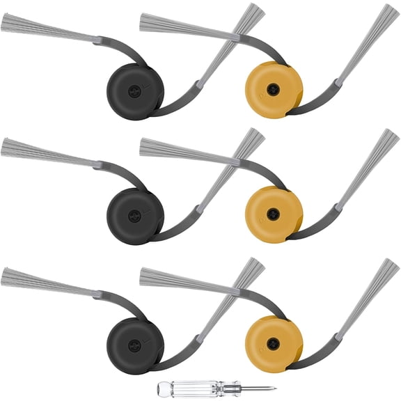Side Brushes Replacement for Roborock Qrevo Curv 2 Flow Vacuum Cleaner, 6 Pack