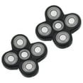 Side Burns Pair 5 Floating Shaving Bald Replacement Shaver Head For 4D