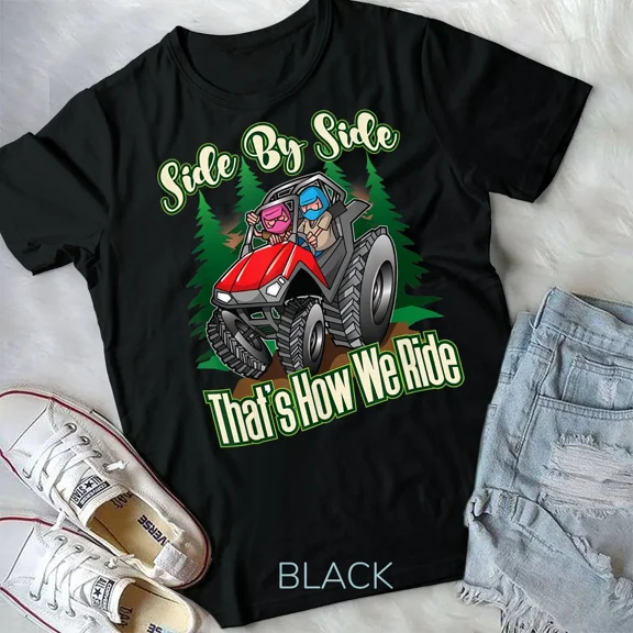 Side By Side ATV, Four Wheeler and Off Road Riding Themed Graphic New Unisex T-Shirt