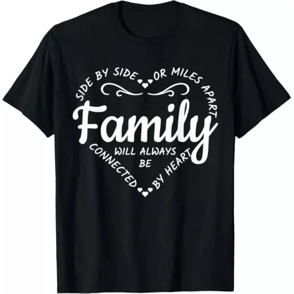 Side By Side Or Miles Apart Family Will Always Be Connected Shirt Unisex S-5XL Hot Trending Shirt, Vintage Birthday Gift