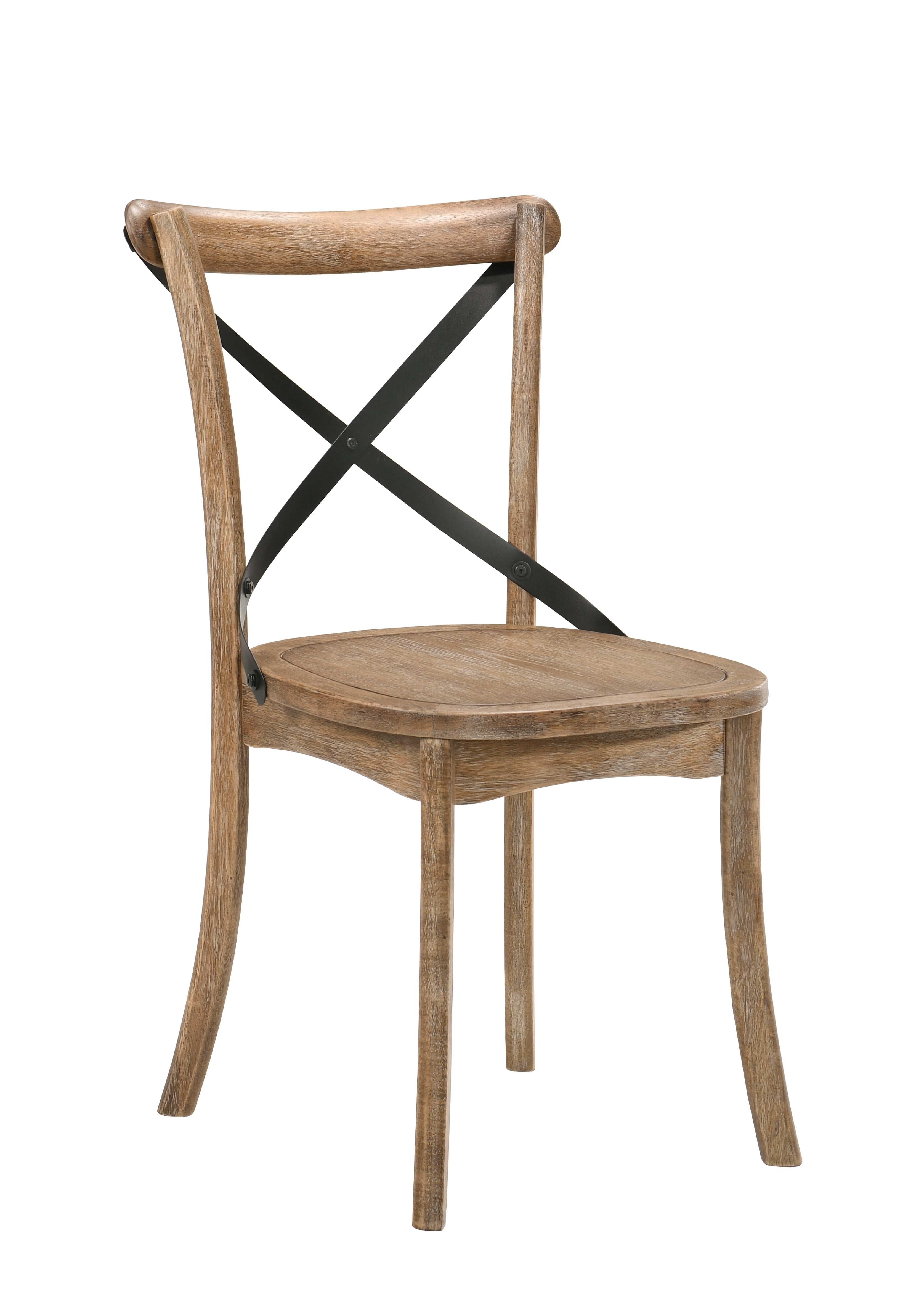 Rustic Oak High Cross Back Side Chair