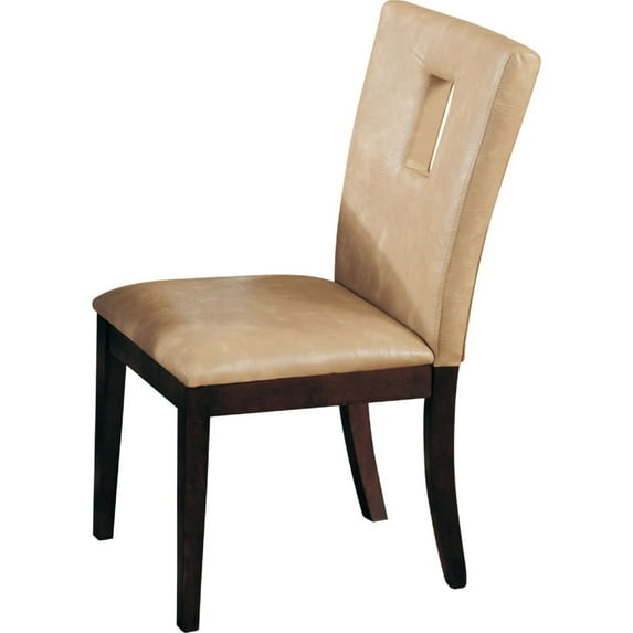 Side Chair - Set Of 2 - Cream & Brown