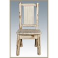 thumbnail image 1 of Side Chair with Laser Engraved Moose Design, Clear Lacquer Finish, 1 of 1