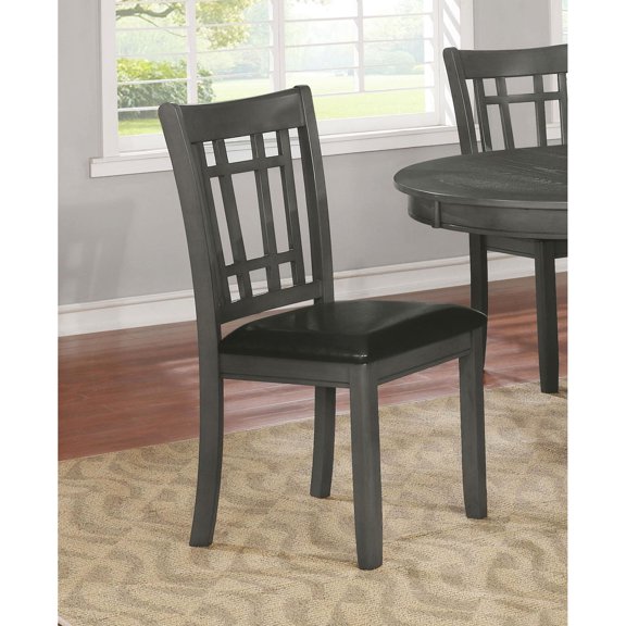 Side Chairs Set of 2 in Medium Grey | Ideal for a Classic Dining Experience | Made of Rubberwood and Polyester | Solves the Problem of Uncomfortable Seating