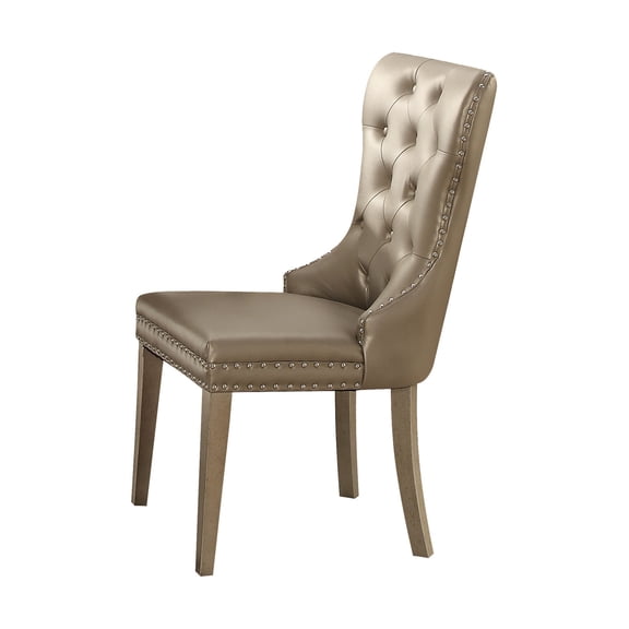 Side Chairs with Button Tufting Detail / Timeless Elegance for Home Decor