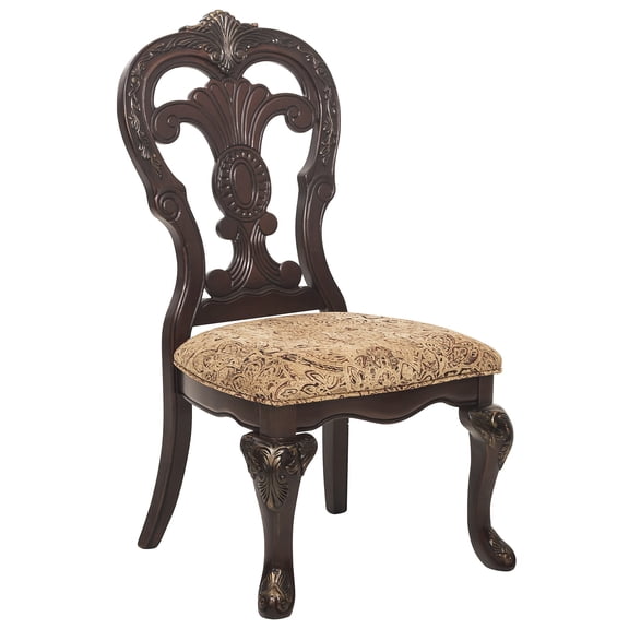 Side Chairs with Gold Tipped Cherry Finish / Upgrade Your Dining Space