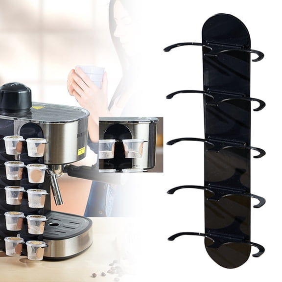 Side Coffee Capsule Holder,Capsule Organizer and Storage,Saves Space On Small Countertops,Coffee Pod Holder Side Mount Coffee Pod Capsule Organizer & Storage for Pods Space Saving