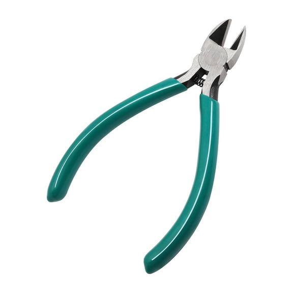 Side Cutter Diagonal Wire Cutting Pliers Nippers, Green, Chrome-Vanadium Steel