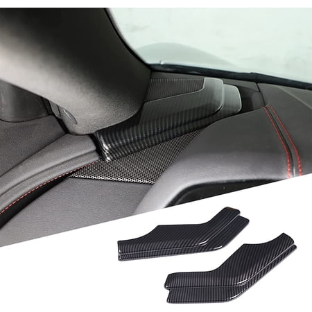 Side Dashboard Panel Trim Cover Compatible with Chevrolet Corvette C8 Stingray 2020-2023, ABS Console Side Dash Board Panel Decoration Cover Accessories, 4PCS (Carbon Fiber Pattern Black)